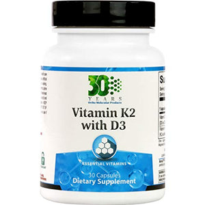 Ortho Molecular Products Products - Vitamin K2 with D3-30 Capsules - The Oasis of Health