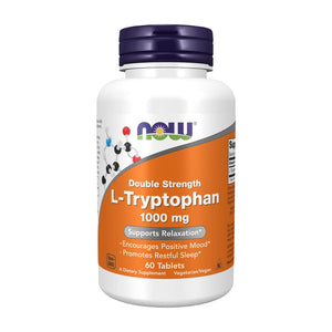 Now Foods L-Tryptophan Double Strength 1000 mg 60 Tablets - 0169 - The Oasis of Health