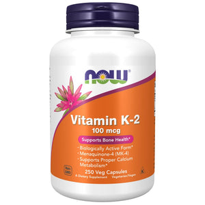 Now Foods Vitamin K-2 100 mcg 250 Vcaps - 0991 - The Oasis of Health