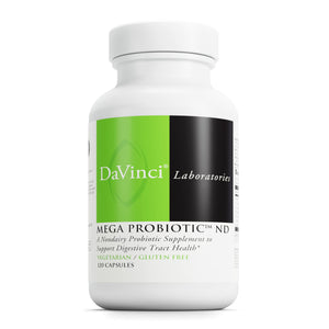 Davinci Labs Mega Probiotic ND - Non-Dairy Probiotic Supplement to Support Gut Health, Digestive Health and Neurological Health* - with Nondairy Probiotic Complex - Gluten-Free - 120 Vegetarian Caps - The Oasis of Health