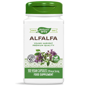 Beige Nature's Way Alfalfa Leaves -- 100 Capsules