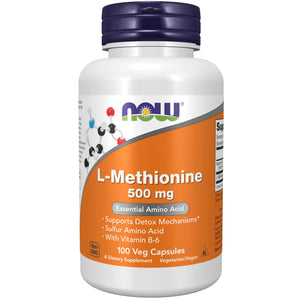 Light Gray Now Foods L-Methionine 500 mg 100 Capsules - 0117