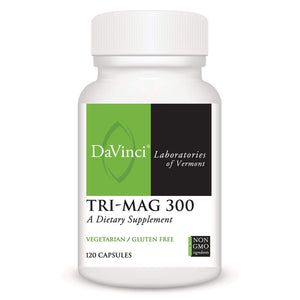 Davinci Laboratories Tri-Mag 300mg Magnesium Taurate Glycinate Malate Support Supplement, 120 Capsules - Vegetarian, Non-GMO Ingredients - The Oasis of Health