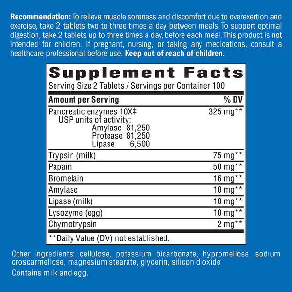 Enzymatic Therapy Mega-Zyme Tablets - 200 Count | The Oasis of Health