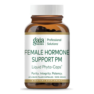Light Gray Gaia PRO Female Hormone Formula PM - Menopause Supplement for Women - with Organic Black Cohosh, Mimosa, Passionflower & St. John?s Wort - 60 Vegan Liquid Phyto-Capsules (30 Servings)