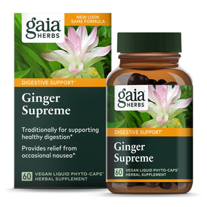 Gaia Herbs Ginger Supreme - 60 Vegan Liquid Phyto-Capsules (60-Day Supply) - The Oasis of Health