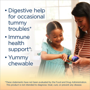Bisque Renew Life Kids Probiotic Gummies, Supports Digestive & Immune Health, Soy, Dairy & Gluten Free, Berry, 60 Chewable Tablets
