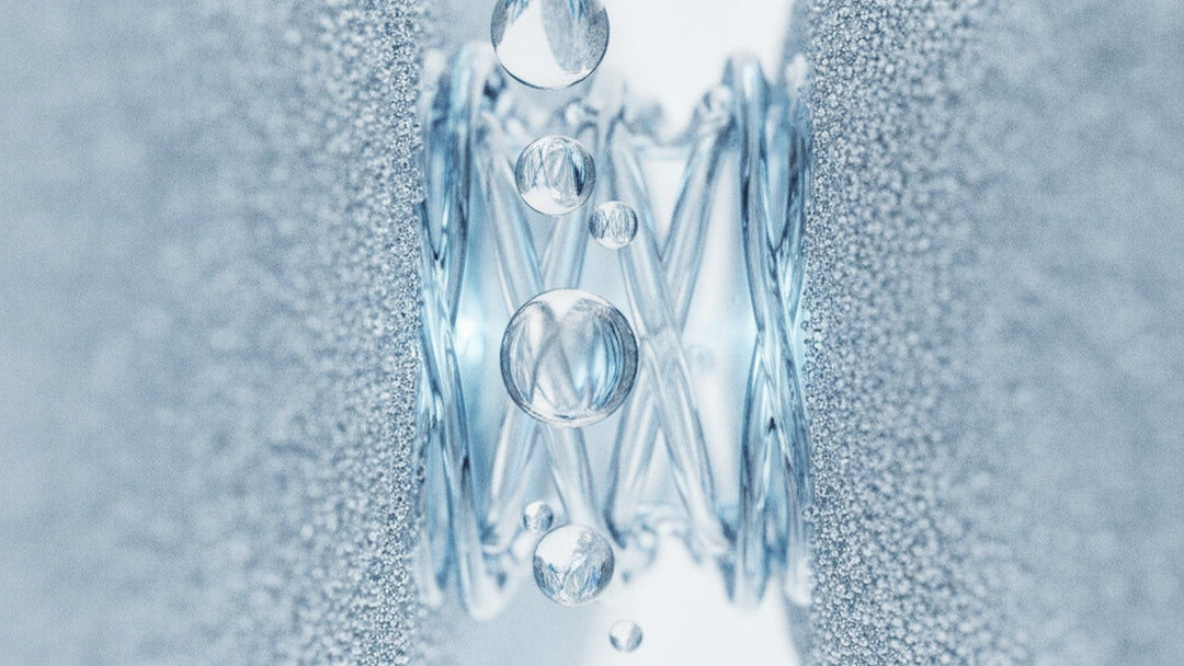 Water flowing through cellular membrane channels