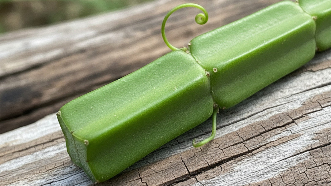 Cissus quadrangularis vine stem showing square stem structure