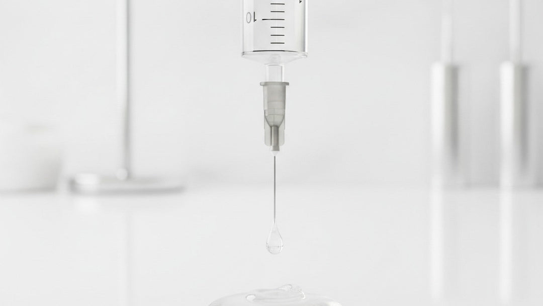 Medical syringe with clear gel
