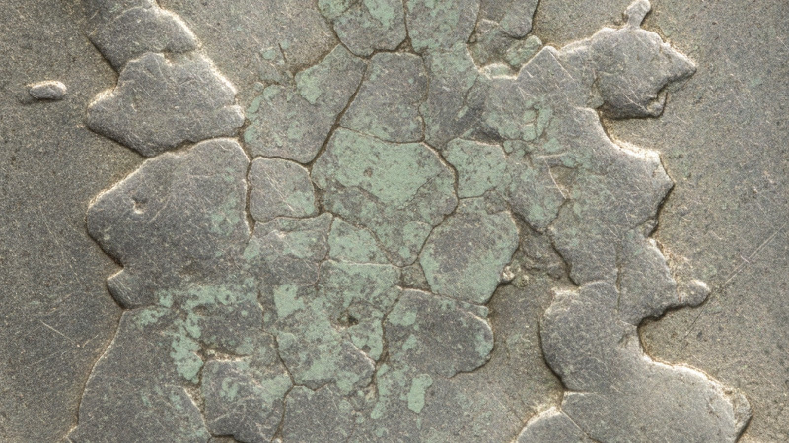 Macro detail of nickel metal surface showing crystalline structure