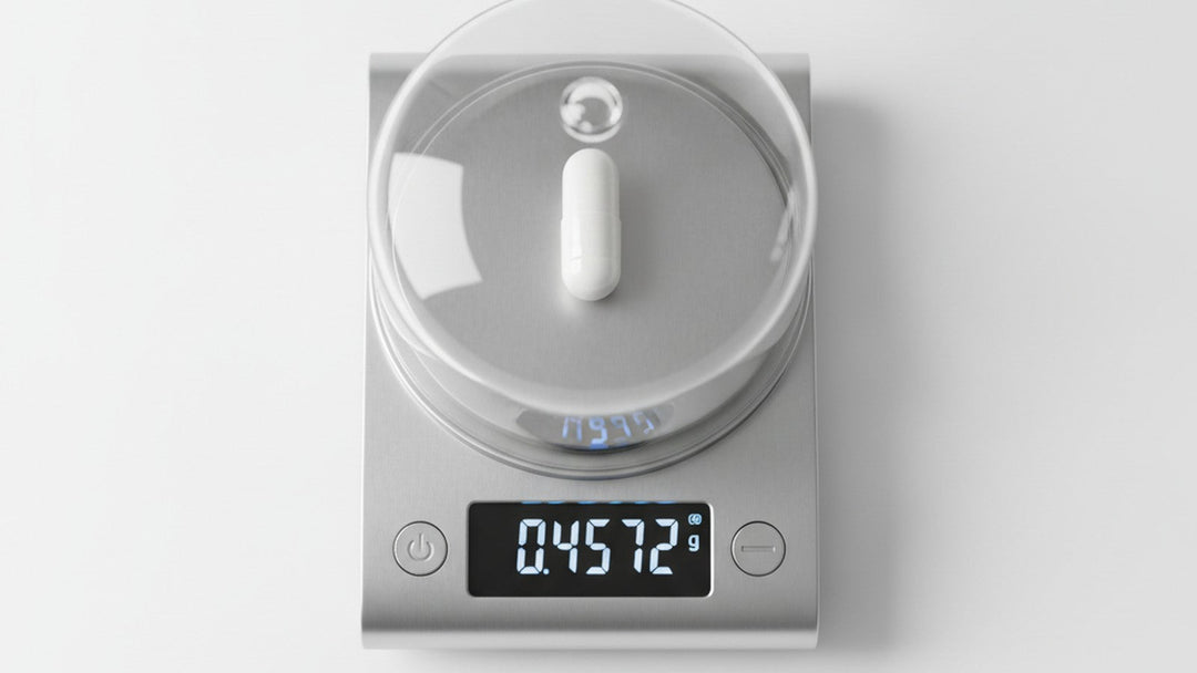Supplement capsule on laboratory scale