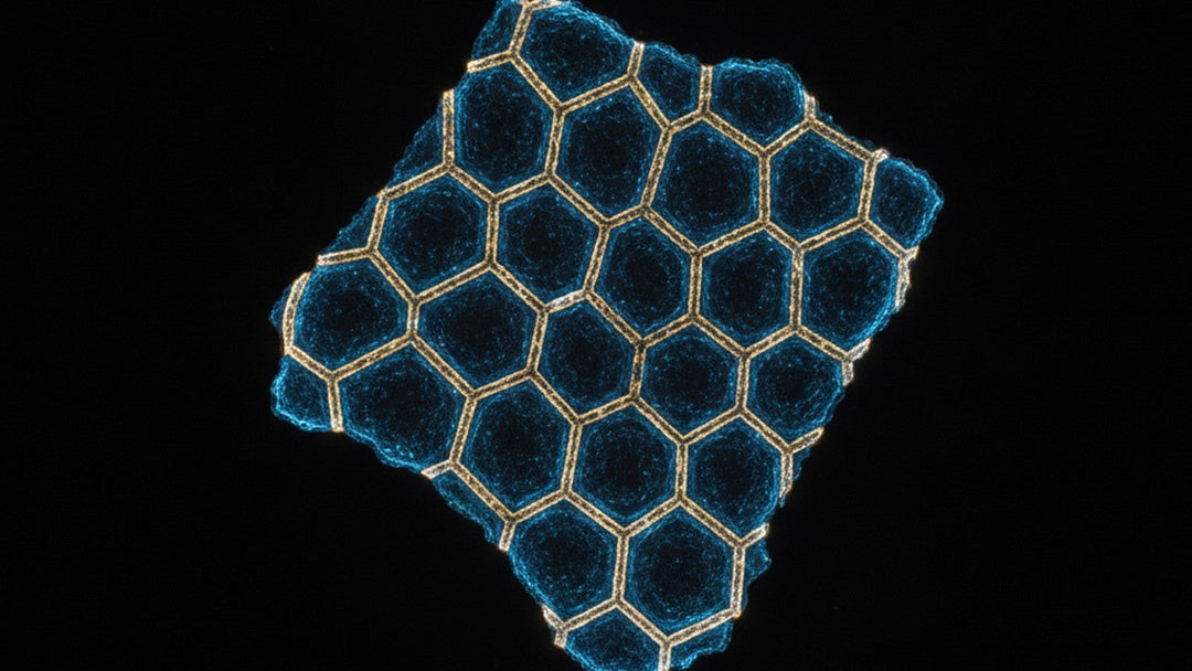 Electron microscope image of bacterial cell wall fragment structure