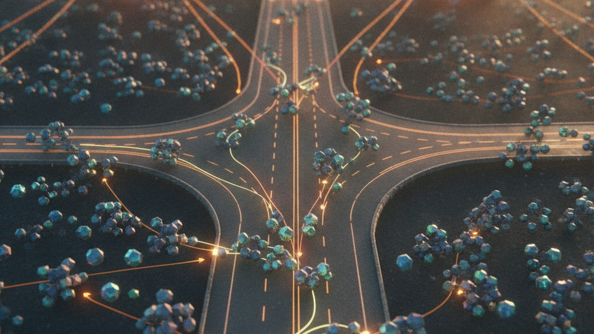 Molecular traffic being redirected away from mitochondria at a metabolic intersection