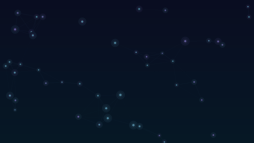 Dark blue molecular node-graph on a gradient, evoking creatine and brain energy