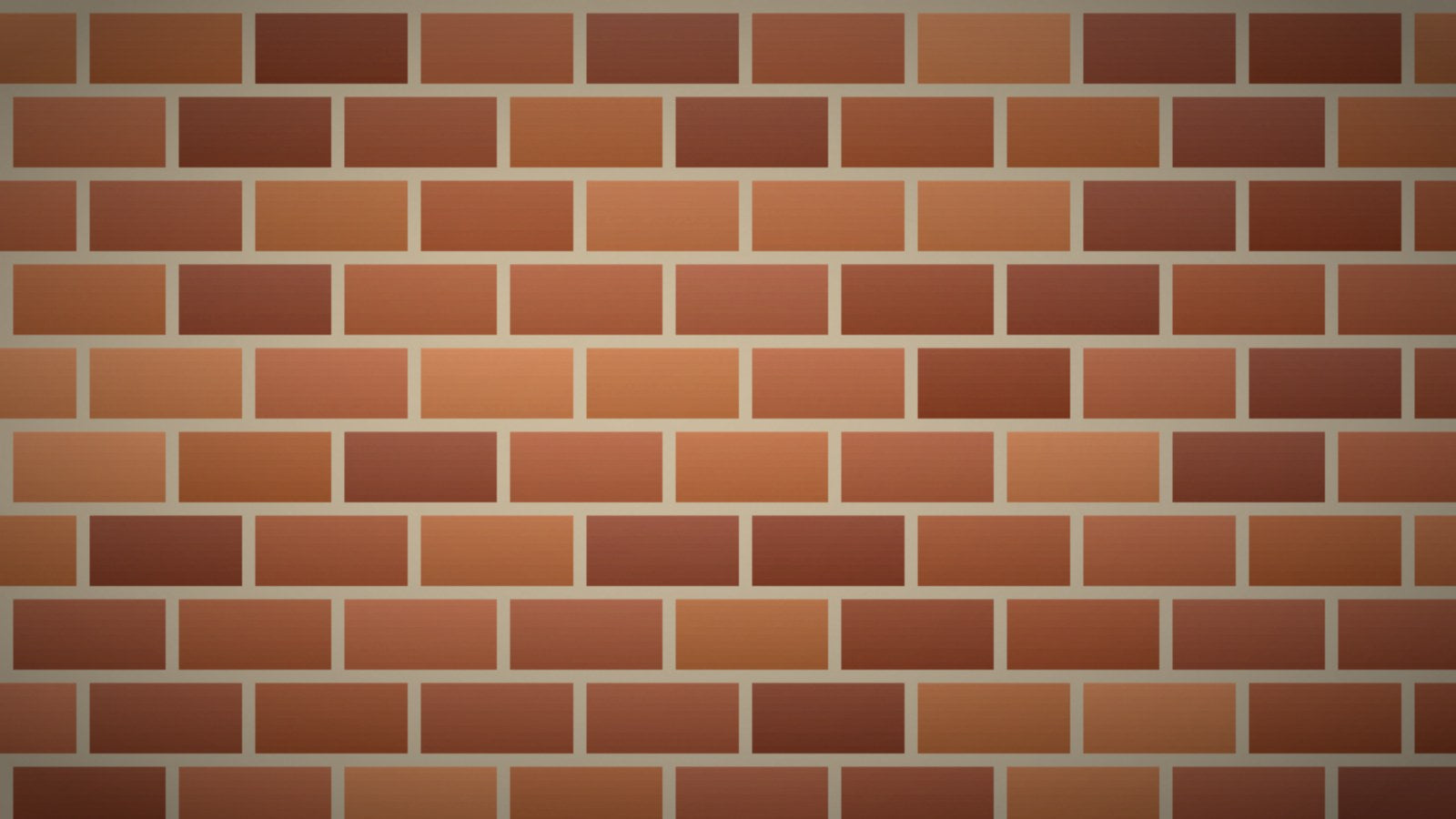 Warm terracotta brick wall with pale mortar freshly sealing every seam