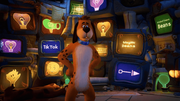 An animated GIF of a confused cartoon dog in a library of chaotic internet advice. A wise tortoise hands him a simple, clear manual, and the chaos instantly vanishes, symbolizing the clarity of Health Concerns.