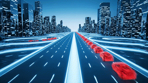  An animated GIF of a sad donkey failing to manage traffic gridlock. A red-suited superhero zips in and flips a single switch, instantly clearing the jam, symbolizing Mayway's support for healthy blood flow and circulation.