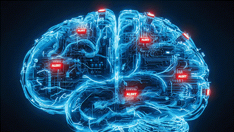 An animated GIF of chaotic, yellow cartoon creatures having a rave in a server room. A large, serene panda appears and offers them a single bamboo shoot, instantly calming them and restoring order, symbolizing sleep support.