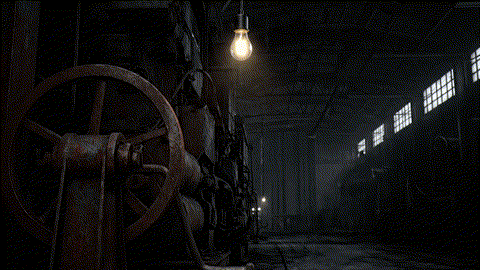 An animated GIF of a sad, grey donkey failing to power a city. A relentless, pink drumming rabbit appears and plugs in a battery, instantly lighting up the entire city and symbolizing a powerful energy solution.