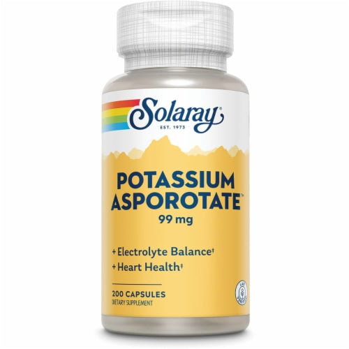 Potassium 99mg Asporotate Solaray 100 Caps- 3 Pack