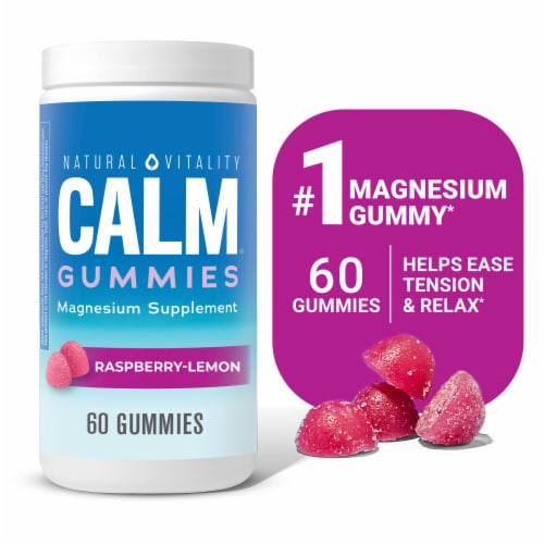 Natural Vitality Calm Gummies Raspberry Lemon 120 Count