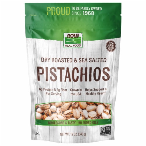 Now Real Food Pistachios Roasted &amp; Salted 12oz - 7021