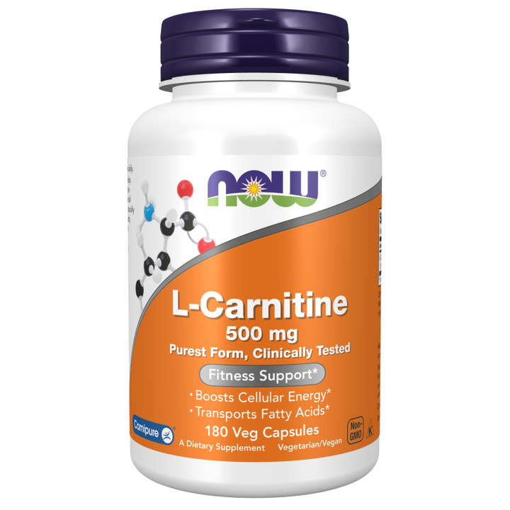 Now Foods L-Carnitine 500 mg 180 Vcaps - 0073