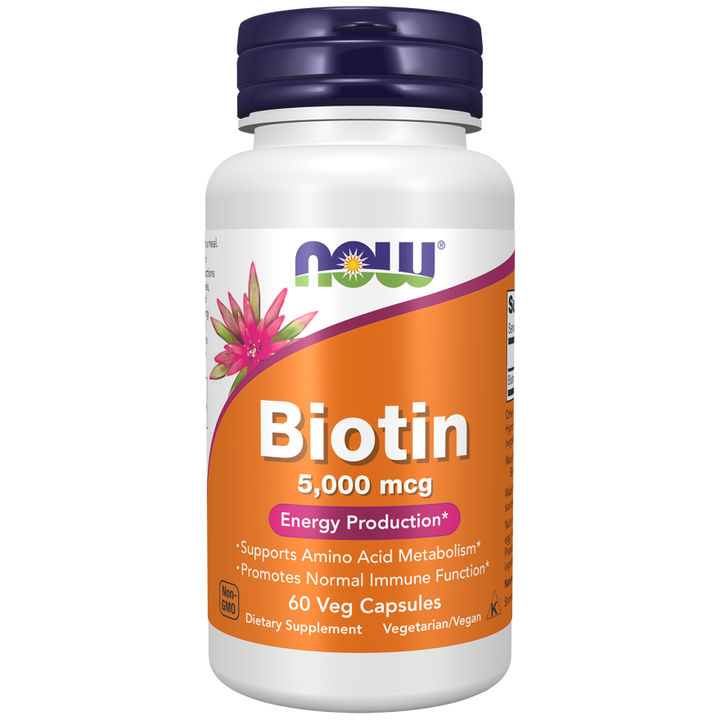 Now Foods Biotin 5,000 mcg 120 Vcaps - 0474