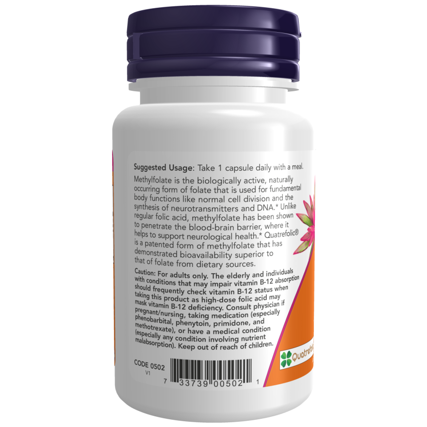 Now Foods Methyl Folate 5000 mcg 50 Vcaps - 0502
