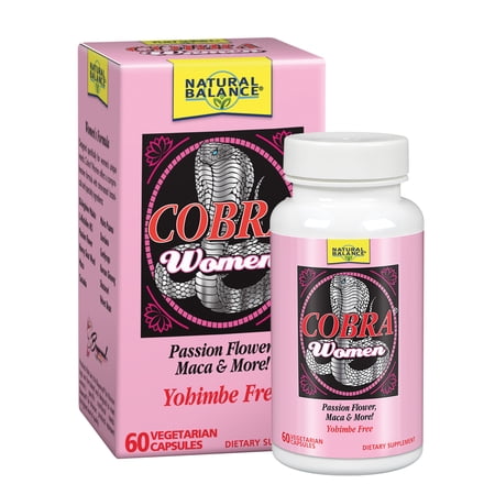 Natural Balance Cobra Women | Sexual Health Supplement with Passion Flower  Maca & Korean Ginseng for Energy & Vitality | No Yohimbe | 60 VegCaps
