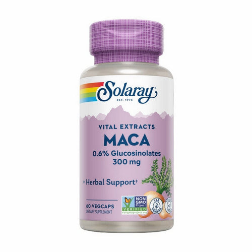 Solaray Maca Root Extract 300 mg | Healthy Balance  Energy  Vitality &amp; Libido Support | Non-GMO | 60 VegCaps