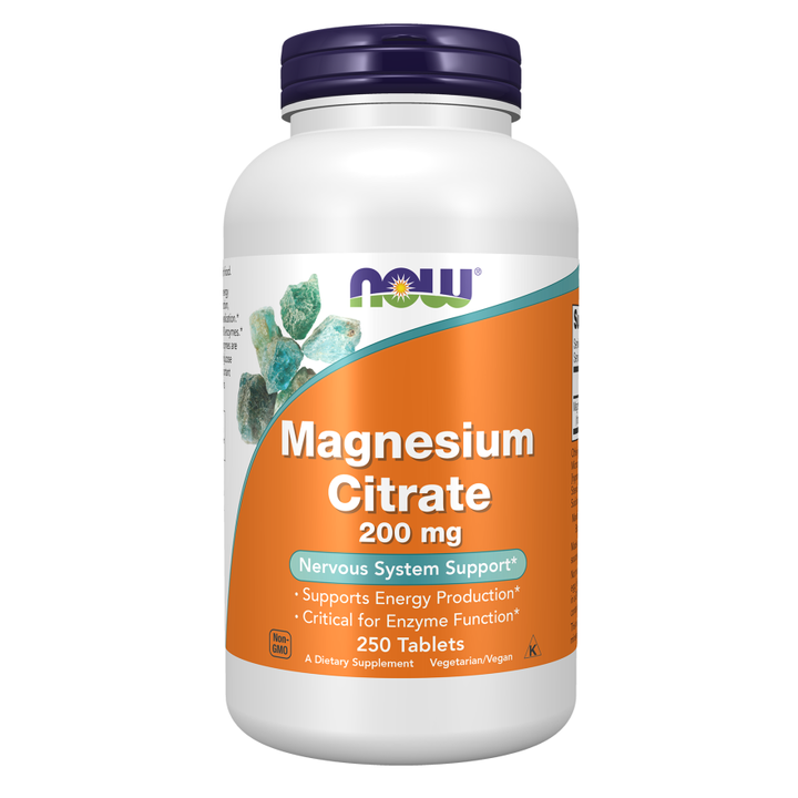 Now Foods Magnesium Citrate 200mg 250 Tablets - 1292 - 2 Pack