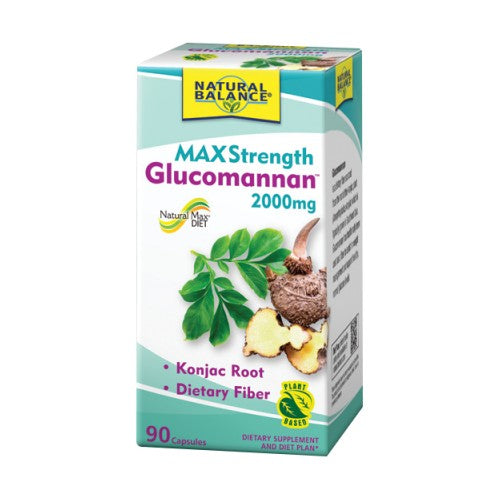 Natural Balance Glucomannan  Maximum Strength  2 000 mg  90 Capsules (666 mg per Capsule)