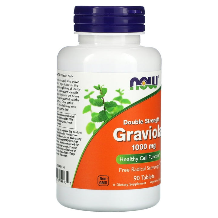 Now Foods Graviola 1000 mg Double Strength 90 Tablets