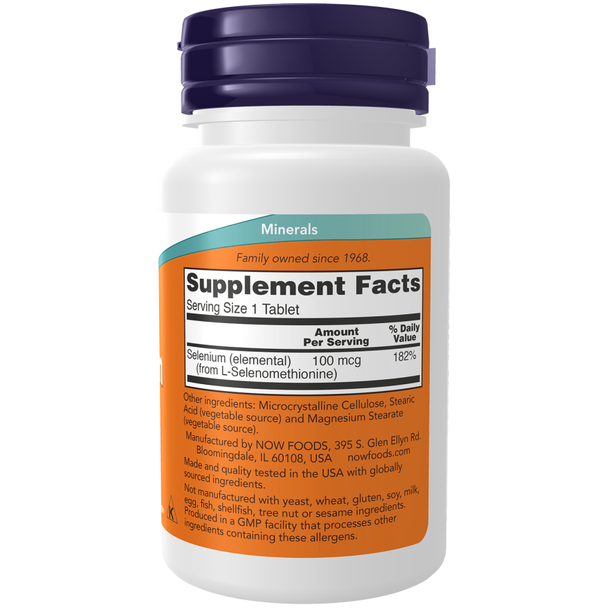Now Foods Selenium 100 mcg 100 Tablets - 1480
