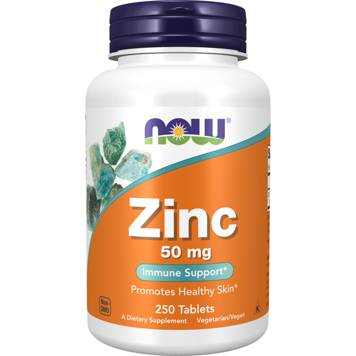 Now Foods Zinc 50mg 250 Tablets - 1522 - 4 Pack