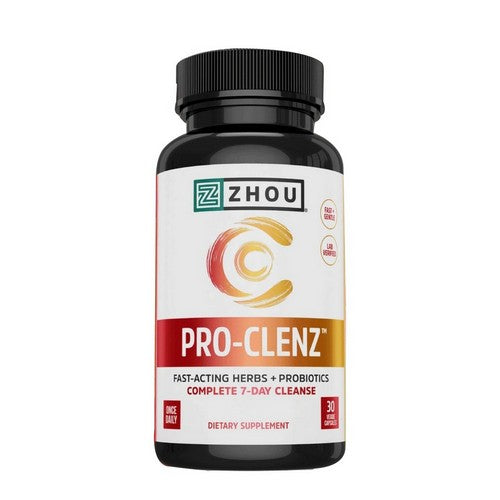 Zhou Pro-Clenz | 7 Day Colon Cleanse Detox with Probiotics | Healthy Weight  Regularity &amp; Digestion Formula | 30 Capsules