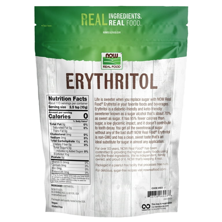 Now Real Food Erythritol 2.5 Pounds - 6923