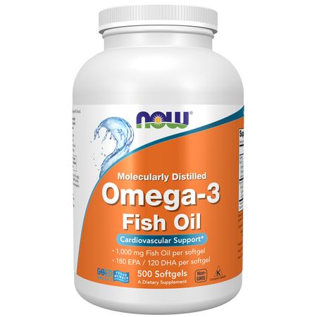 Now Foods Omega-3 Molecularly Distilled 500 Softgels - 1653