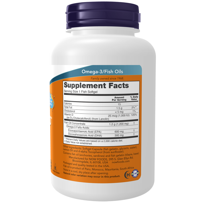 Now Foods Ultra Omega 3-D Fish Gelatin 90 Fish Softgels - 1663