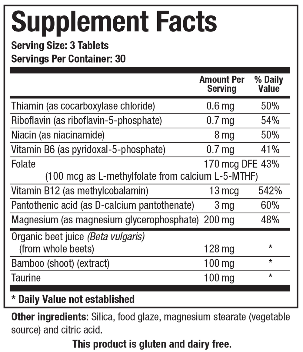 Biotics Research Acti-Mag 90 Tablets - Supplement Facts panel