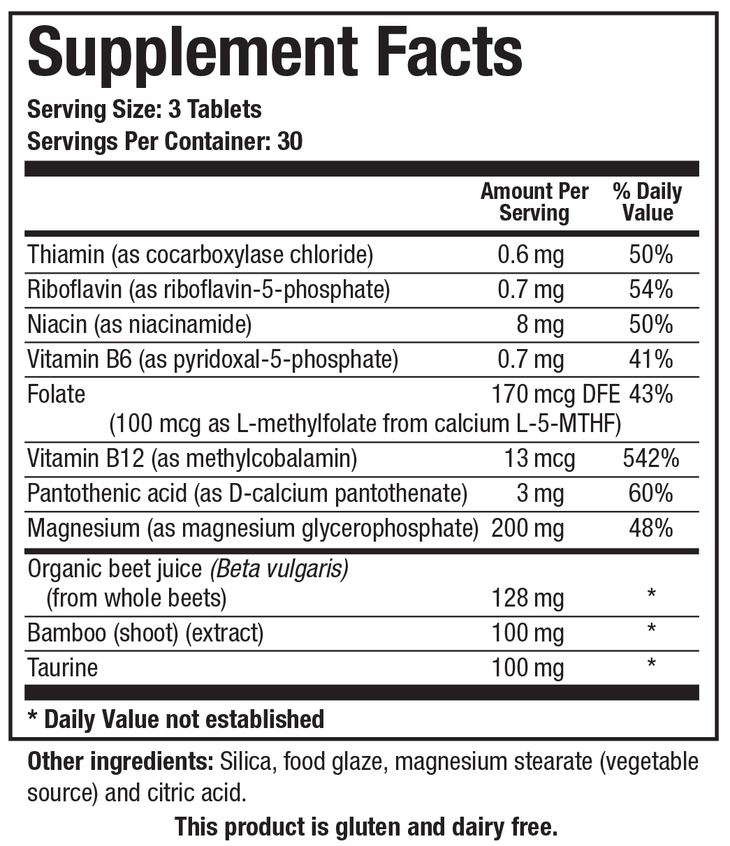 Biotics Research Acti-Mag 90 Tablets - Supplement Facts panel
