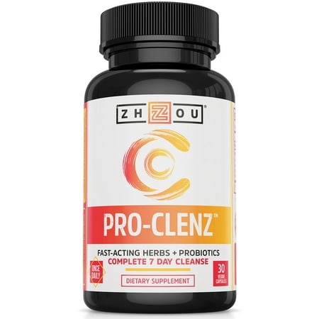 Zhou Pro-Clenz | 7 Day Colon Cleanse Detox with Probiotics | Healthy Weight  Regularity & Digestion Formula | 30 Capsules