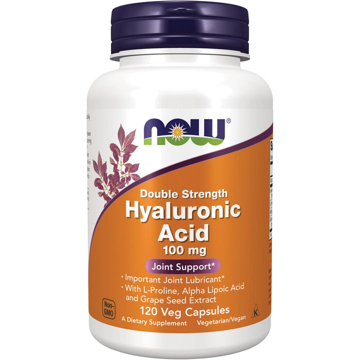 Now Foods Hyaluronic Acid Double Strength 100 mg 120 Vcaps - 3151 - 4 Pack