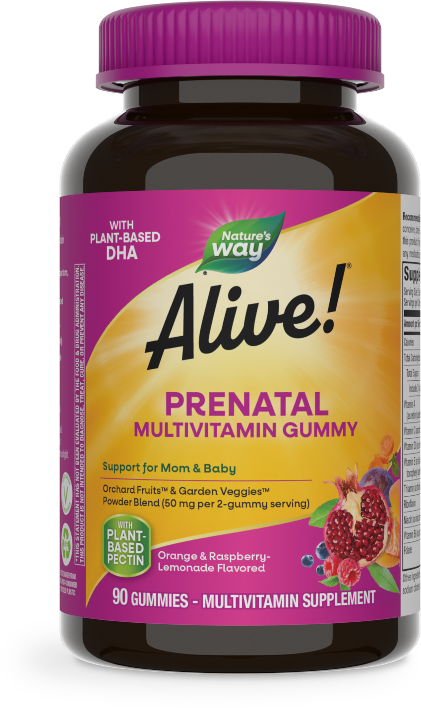 Nature's Way Alive! Daily Support Prenatal Gummy Multivitamin, 90 gummies