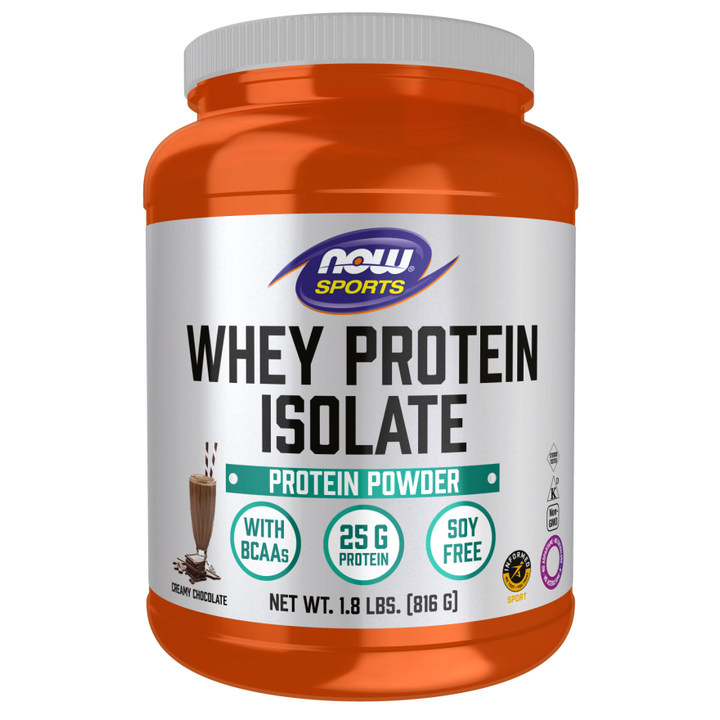 Now Sports Whey Protein Isolate Creamy Chocolate Powder 1.8 Pounds - 2162