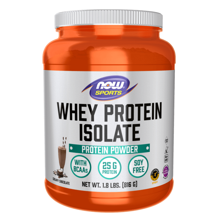 Now Sports Whey Protein Isolate Creamy Chocolate Powder 1.8 Pounds - 2162