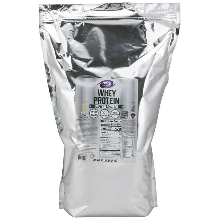 Now Sports Whey Protein Creamy Vanilla Powder 10 Pounds - 2195