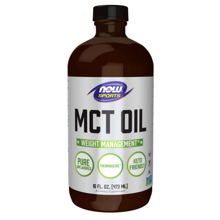 Now Sports MCT Oil Liquid 16oz - 2211 -